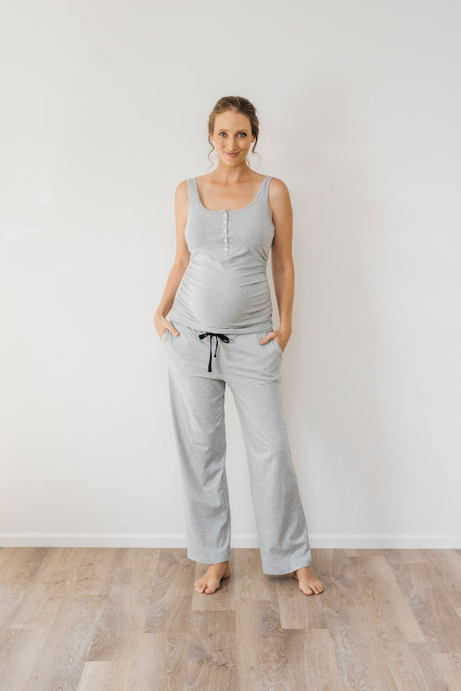 noosa day pant in grey marle
