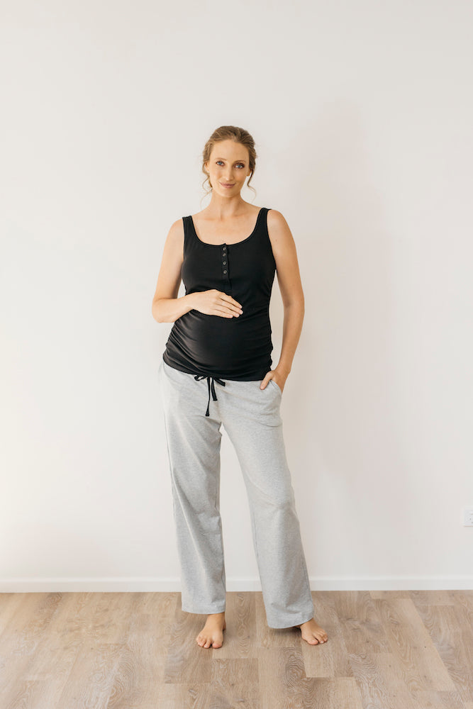 noosa day pant in grey marle