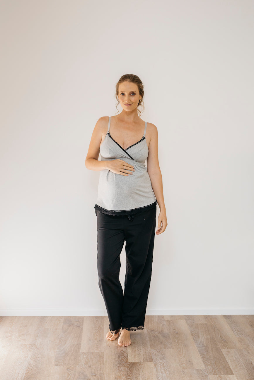 Organic cotton nursing cami & pant