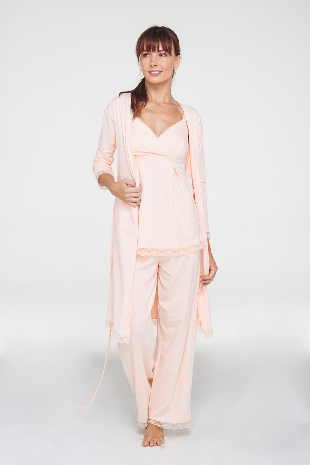 drawstring pant in pink blush