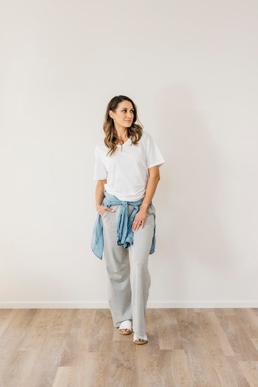 Boardwalk day pant in grey marle