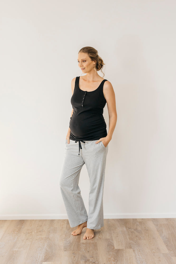 noosa day pant in grey marle