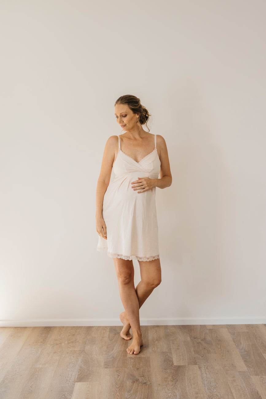 Organic cotton breastfeeding dress