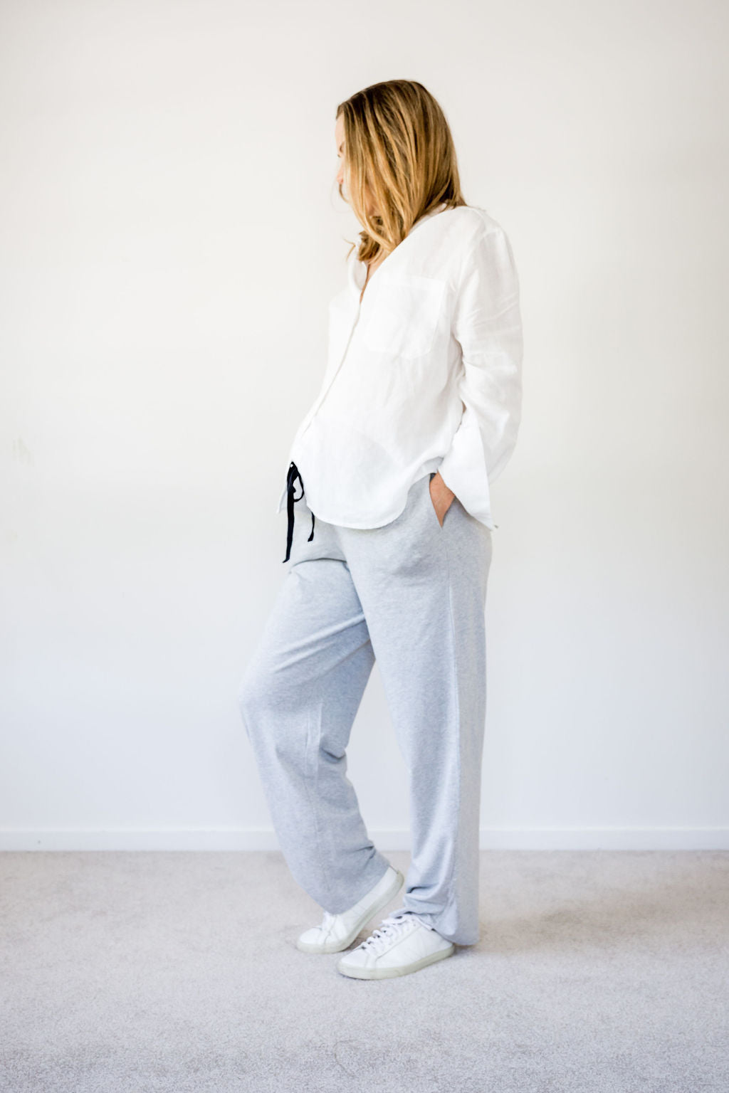noosa day pant in grey marle