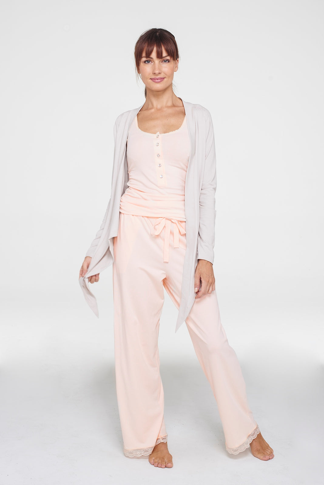 drawstring pant in pink blush